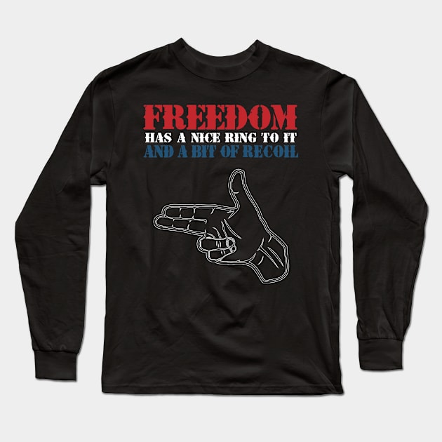 Freedom Ring Long Sleeve T-Shirt by veerkun